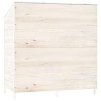 Tuinschuur 102x52x112 cm massief vurenhout wit - thumbnail