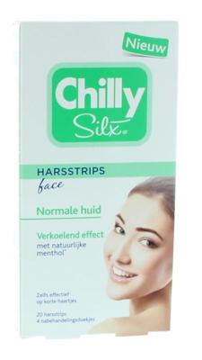 Chilly Silx Harsstrips gezicht normale huid 20 Stuks