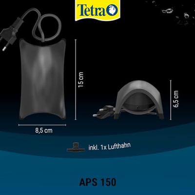 Tetra Aps 150 Luchtpomp - Stil, Regelbaar voor Aquaria 80-150L - Duurzame Aquariumluchtpomp