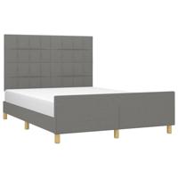 Bedframe zonder matras stof donkergrijs 140x190 cm - thumbnail