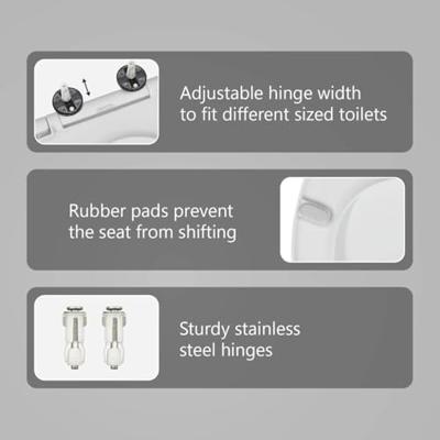 VidaXL Toiletzitting wit 47 x 37 x 4 cm duroplast VidaXL Toiletzitting wit 47 x 37 x 4 cm duroplast
