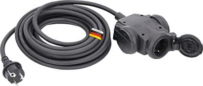 Schwabe Verlengkabel met 3-voudige verdeeldoos 5m H07RN-F 3x2,5 IP44