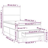 Boxspring met matras stof blauw 90x190 cm - thumbnail