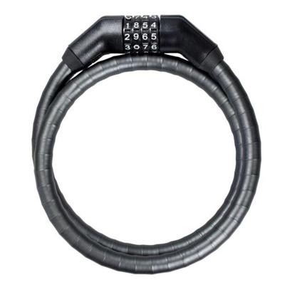 Trelock pk pantserkabelslot code 260/100/15mm zwart Trelock pk pantserkabelslot code 260/100/15mm zwart