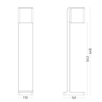 Steinel 055479 LED AUSSENLEUCHTE GL 80 SC ANT Staande LED-buitenlamp met bewegingsmelder LED Zonder 9.1 W Antraciet