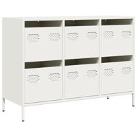 Dressoir 101,5x39x73,5 cm koudgewalst staal wit - thumbnail