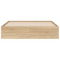 Bedframe met lades bewerkt hout sonoma eikenkleurig 140x190 cm - thumbnail