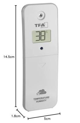 TFA Dostmann 30.3800.02 Thermo- en hygrosensor Draadloos 868 MHz