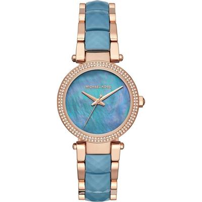 Michael Kors Dameshorloge Parker Blue Mother of Pearl Dial MK6491 Michael Kors Dameshorloge Parker Blue Mother of Pearl Dial MK6491
