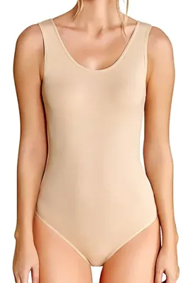 J&C body - bodystocking dames naadloos - Body wit - Bodysuit zwart zonder mouwen - Naadloos