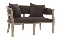 Sofa DKD Home Decor Bruin Linnen Rubberwood Traditioneel (122 x 69 x 72 cm) - thumbnail
