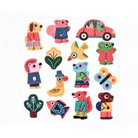 DJECO verplaatsbare stickers rood - thumbnail