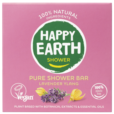 Happy Earth Pure Shower Bar Lavender Ylang