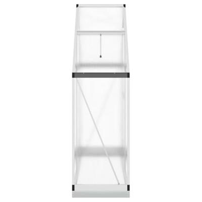 VidaXL Tuinkas met basisframe 169x58x202 cm aluminium zilverkleurig