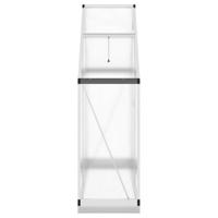 Tuinkas met basisframe 169x58x202 cm aluminium zilverkleurig - thumbnail