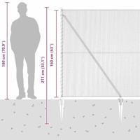 VidaXL Afrasteringspaal grijs 10 x 1,6 m (13 mm gaas) staal en pvc - thumbnail