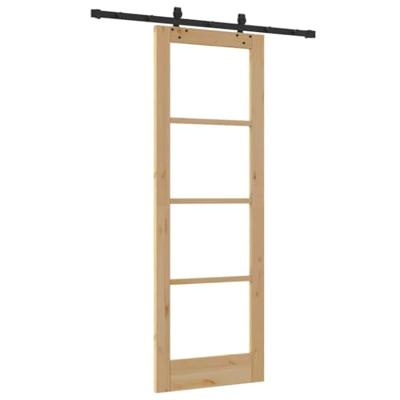 Schuifdeur Bruin 73.5 x 211 cm Hout en metaal