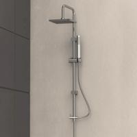 TOKYO hoofddouche set, chroom grote wellness-hoofddouche (20 x 20 cm) met antikalk nozzles handdouche (b x l): ca. 3,6 x 22 cm, 1 functie metalen douchestang max. lengte ca. 100 cm (hoogte tot h - thumbnail
