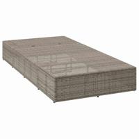Ligbed met zwevend kussen poly rattan grijs - thumbnail