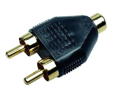 Sinuslive Y2M Cinch-adapter [2x Cinch-stekker - 1x Cinch-koppeling]