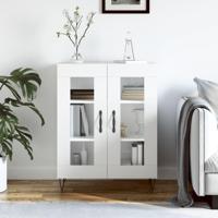 Dressoir 69,5x34x90 cm bewerkt hout wit - thumbnail