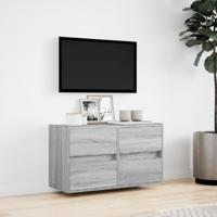 Tv-wandmeubel met LED 80x31x45 cm grijs sonoma eikenkleurig - thumbnail