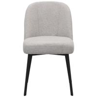 Eetkamerstoel Luson Madrid Ash grey met zwarte poot - thumbnail