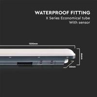 V-TAC VT-1253S LED Armaturen - X Serie - Sensor - 120lm/w - IP65 Waterdicht - 36W- 4320 Lumen - thumbnail