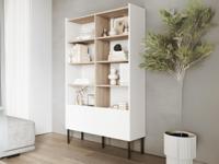 Kast JULIE 100 cm wit/sonoma eik - thumbnail