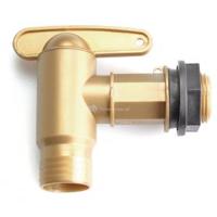 Regentonkraan van kunststof goud - thumbnail