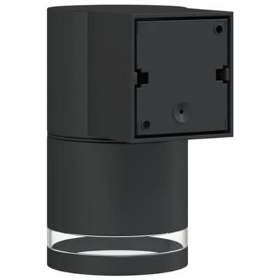 Buitenwandlampen 2 st gegoten aluminium zwart