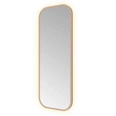 Spiegel Hotbath &MORE 80x30 cm LED-Verlichting Rechthoek Afgerond Geborsteld Koper PVD