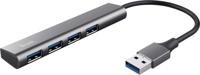 Trust Halyx-4-port 24947 USB-hub 1 + 4 poorten USB-A USB 3.2 Gen1 5 GBit/s Donkergrijs - thumbnail