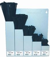 Dresselhaus assortiment kabelbinders cable harness wall shelf black w. metal tongue - thumbnail