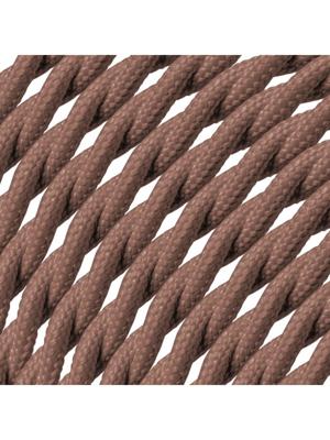 Light depot - Strijkijzersnoer 3-aderig gedraaid - per meter - bruin - Outlet