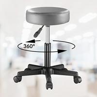 Monzana Bureaustoel - draaistoel - kruk met gestoffeerde zitting in grijs - thumbnail