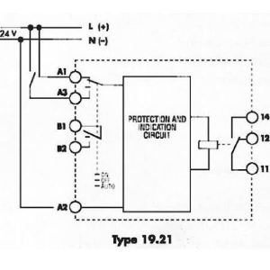 Finder 19.21.0.024.0000 Industrieel relais Nominale spanning: 24 V/DC, 24 V/AC Schakelstroom (max.): 10 A 1x wisselcontact 1 stuk(s)