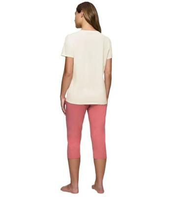 Shortama dames - Capri - PK X 02 - Katoenen capri zomer pyjama dames - 48 - Roze - 48