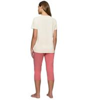 Shortama dames - Capri - PK X 02 - Katoenen capri zomer pyjama dames - 48 - Roze - 48 - thumbnail
