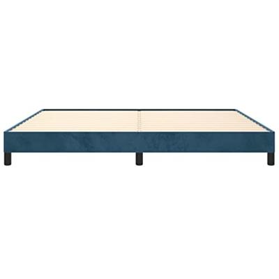 Bedframe zonder matras 200x200 cm fluweel donkerblauw