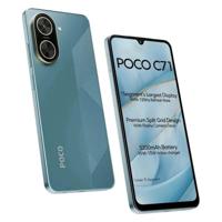 Xiaomi Poco C71 mobiele telefoon, ontgrendeld, 3 + 64 GB/4 + 128 GB, HD+-display, 17,8 cm (6,88 inch), dubbele camera, 32 MP + 8 MP, zwart/blauw/goud (blauw, 4+128 GB) - thumbnail