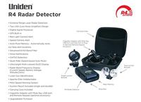 UNIDEN R4 Extreme Lange-Afstand Laser/Radar Detector, Record Verbrijzelende Prestaties, Ingebouwde GPS w/AUTO Mute Memory, Voice Alerts, Rood Licht & Flitspamera Alerts, Multi-Color OLED Display - thumbnail