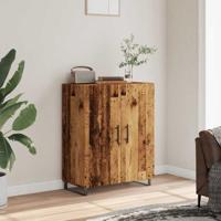 Dressoir 69,5x34x90 cm bewerkt hout oud houtkleurig - thumbnail