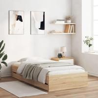 Bedframe met lades bewerkt hout sonoma eikenkleurig 75x190 cm - thumbnail