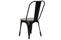 Keukenstoel Home ESPRIT Zwart Donkerbruin Hout Metaal 48 x 55 x 92 cm - thumbnail