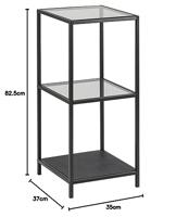 Bendt Wandrek 'Holger' Glas / metaal 3-laags, 82 x 37 cm - thumbnail