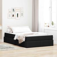 Opbergbed met matras met matras Zwart 120 x 190 cm Polyester - thumbnail