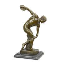 BRONZEN BEELD VAN DE DISCUS WERPER VAN MYRON - thumbnail