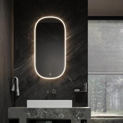 Spiegel Martens & Meijer Tampa Ovaal 45x105 cm met Directe & Indirecte Verlichting Rondom, Incl. Spiegelverwarming & Dimbare Touch