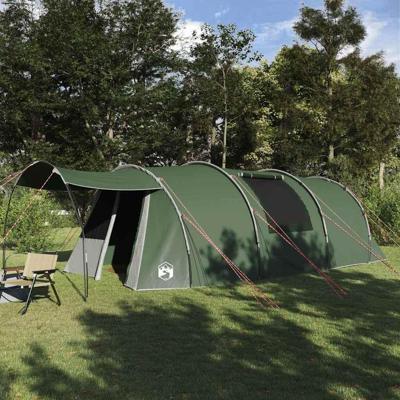 Tunneltent met dak met opslag Groen en Wit 740 x 370 x 220 cm